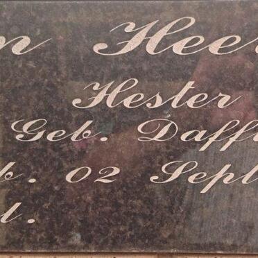 HEERDEN Hester, van nee DAFFUE 1955-