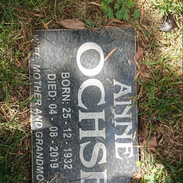 OCHSE Anne 1932-2019