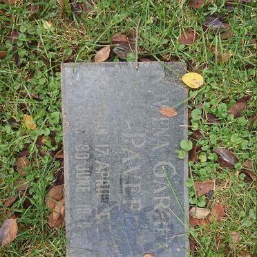 PAVER Rowena Maud Garrett 1912-1970