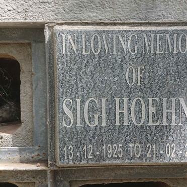 HOEHNE Sigi 1925-2014