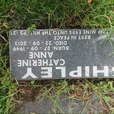 SHIPLEY Catherine Anne 1949-2013