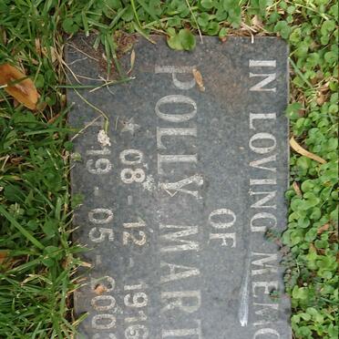 MARTIN Polly 1916-2003