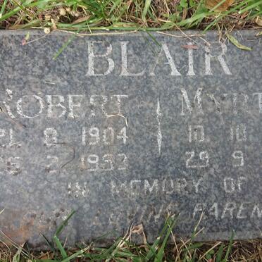 BLAIR Robert 1904-19?? &amp; Myrtle 1919-1989
