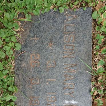 MOORE Alison Mary 1925-1973