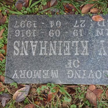 KLEINHANS Joey 1916-1997