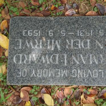 MERWE Norman Edward, van der 1931-1993