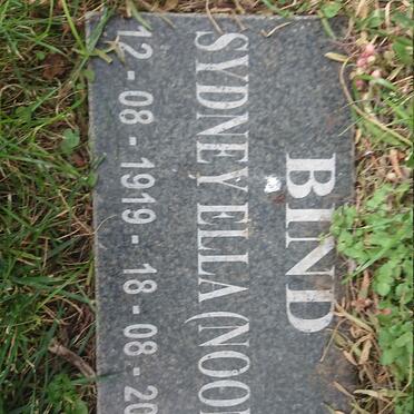 BIND Sydney Ella nee NOON 1919-2008
