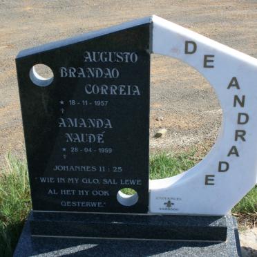 ANDRADE Augusto Brandao Correia, de 1957- &amp; Amanda NAUDE 1959-
