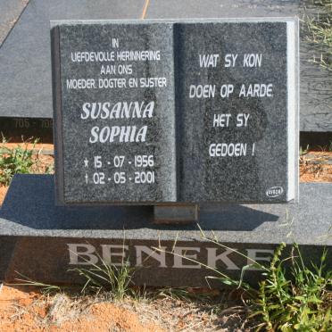 BENEKE Susanna Sophia 1956-2001