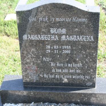 BLOM Margaretha Magdalena 1955-2001