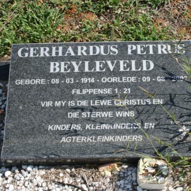 BEYLEVELD Gerhardus Petrus 1914-2002