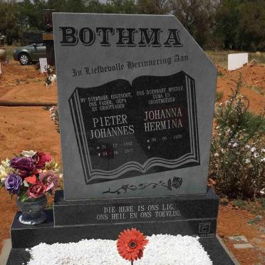 BOTHMA Pieter Johannes 1932-2017 &amp; Johanna Hermina 1939-