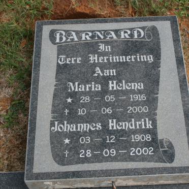 BARNARD Johannes Hendrik 1908-2002 &amp; Maria Helena 1916-2000