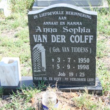 COLFF Anna Sophia, van der nee TIDDENS 1950-1998