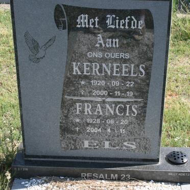 ELS Kerneels 1920-2000 &amp; Francis 1928-2004