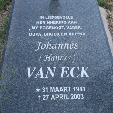 ECK Johannes, van 1941-2003