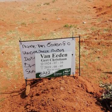 EEDEN Gert Christiaan, van 1924-2019