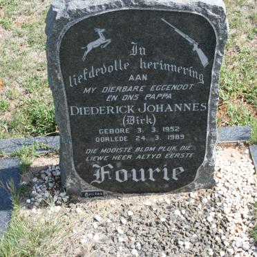FOURIE Diederick Johannes 1952-1989