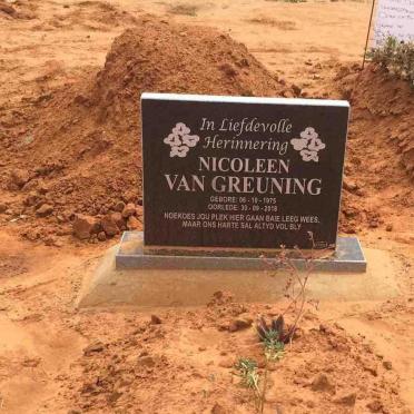 GREUNING Nicoleen, van 1975-2018