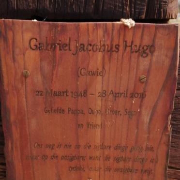 HUGO Gabriel Jacobus 1948-2016