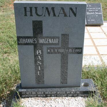 HUMAN Johannes Wagenaar 1930-1997