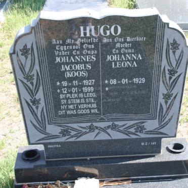 HUGO Johannes Jacobus 1927-1999 &amp; Johanna Leona 1929-