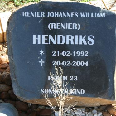 HENDRIKS Renier Johannes William 1992-2004