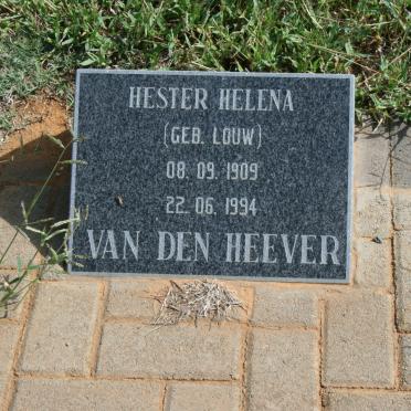 HEEVER  Hester Helena, van der nee LOUW 1909-1994