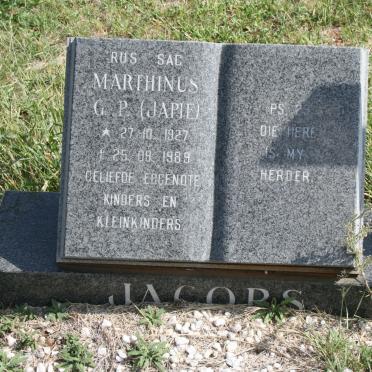 JACOBS Marthinus G.P. 1927-1989