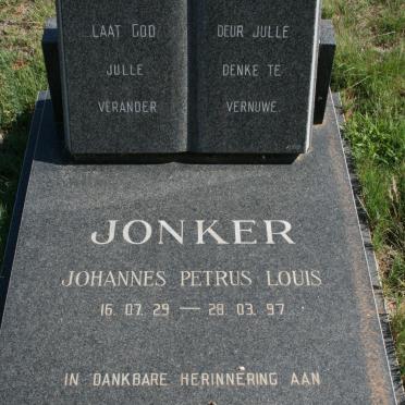 JONKER Johannes Petrus Louis 1929-1997