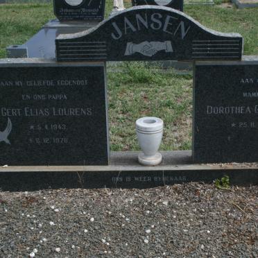 JANSEN Gert Elias Lourens 1943-1976 &amp; Dorothea Gertruida 1934-