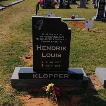 KLOPPER Hendrik Louis 1937-2018