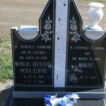 MULLER Nicholas Deetleffs Pieter 1938-2004 &amp; Marlene 1943
