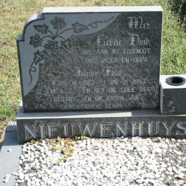 NIEUWENHUYS Johan Paul 1923-1993