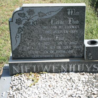 NIEUWENHUYS Johan Paul 1923-1993