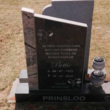 PRINSLOO Bettie 1925-2015