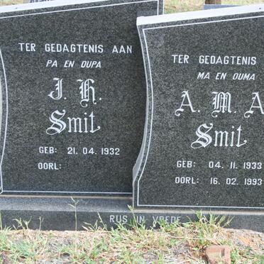SMIT J.H 1932- &amp; A.M.A 1933-1993