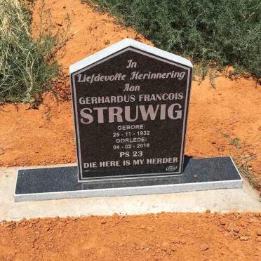 STRUWIG Gerhardus Francois 1932-2018