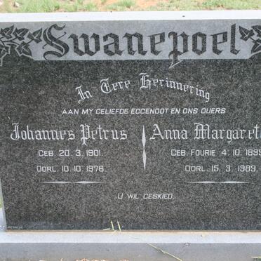 SWANEPOEL Johannes Petrus 1901-1976 &amp; Anna Margaretha S. FOURIE 1898-1989