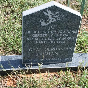 SNYMAN Johan Gerhardus 2004-2004