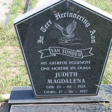 TONDER Judith Magdalena, van 1925-1997