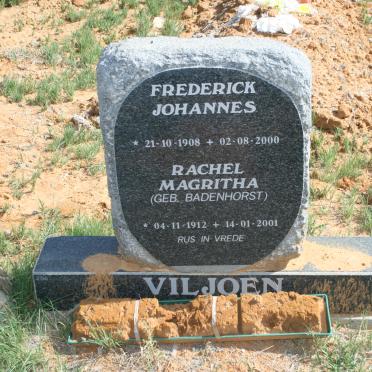 VILJOEN Frederick Johannes 1908-2000 &amp; Rachel Magritha BADENHORST 1912-2001