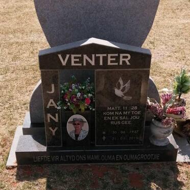 VENTER Jany 1937-2015