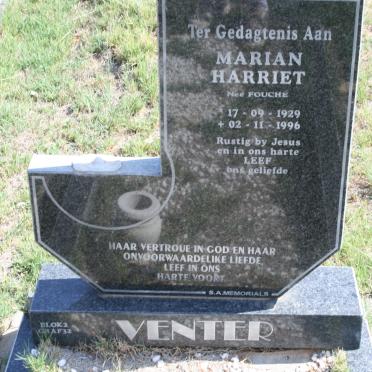 VENTER Marian Harriet 1929-1996