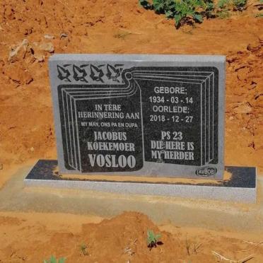 VOSLOO Jacobus Koekemoer 1934-2018