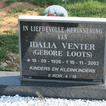 VENTER Idalia nee LOOTS 1926-2003