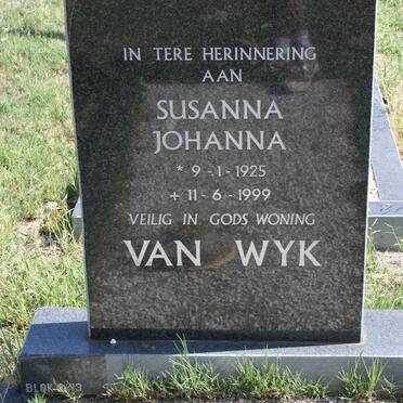 WYK Susanna Johanna, van 1925-1999