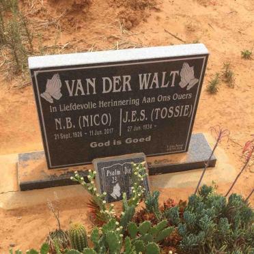 WALT N.B., van der 1926-2017 &amp; J.E.S. 1934-