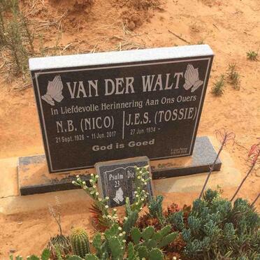 WALT N.B., van der 1926-2017 &amp; J.E.S. 1934-