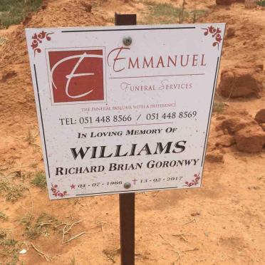 WILLIAMS Richard Brian Goronwy 1966-2017